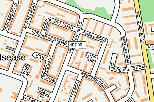 NR7 9RL map - OS OpenMap – Local (Ordnance Survey)