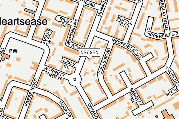 NR7 9RN map - OS OpenMap – Local (Ordnance Survey)