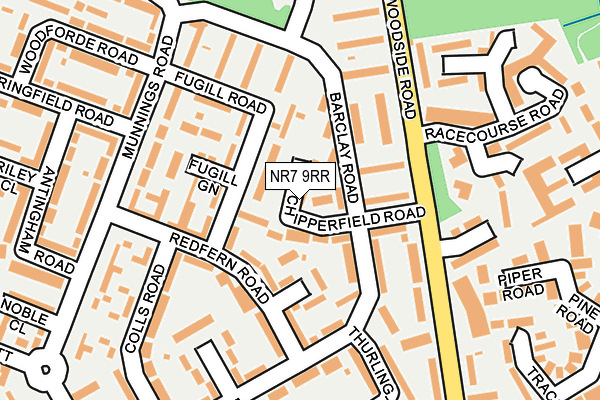NR7 9RR map - OS OpenMap – Local (Ordnance Survey)