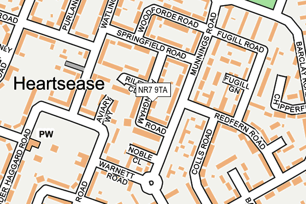NR7 9TA map - OS OpenMap – Local (Ordnance Survey)