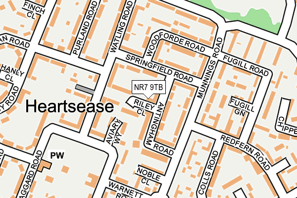 NR7 9TB map - OS OpenMap – Local (Ordnance Survey)