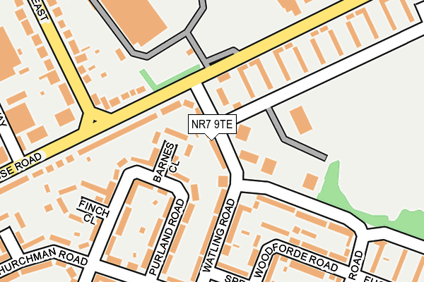 NR7 9TE map - OS OpenMap – Local (Ordnance Survey)