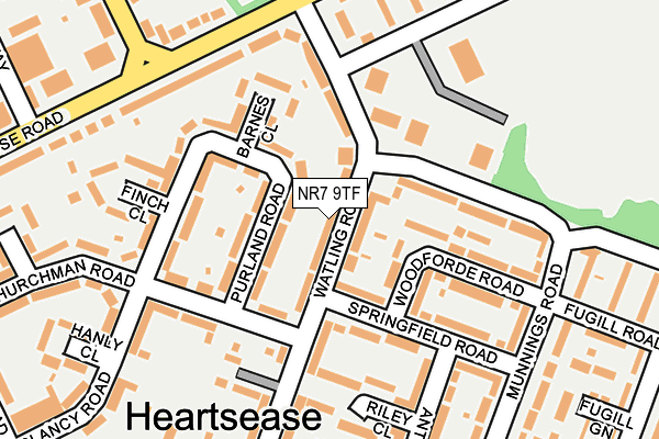 NR7 9TF map - OS OpenMap – Local (Ordnance Survey)