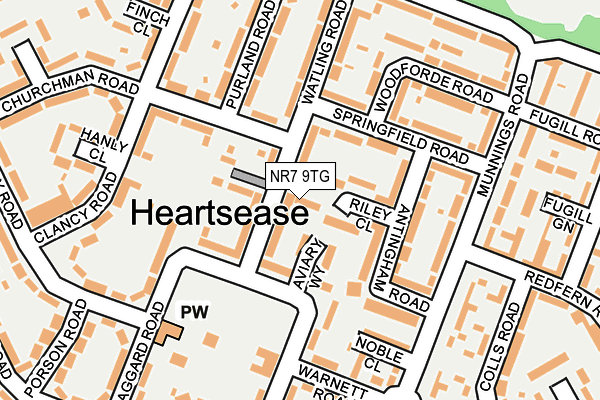 NR7 9TG map - OS OpenMap – Local (Ordnance Survey)