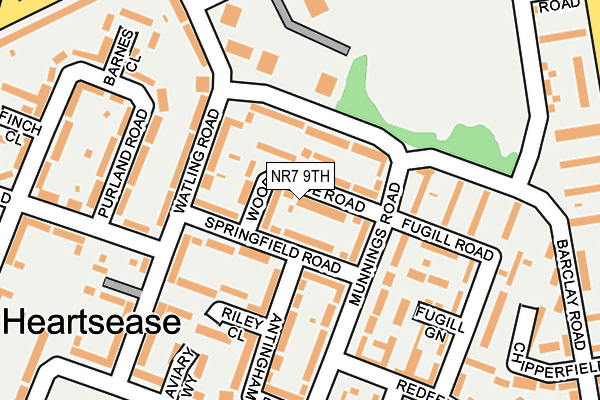 NR7 9TH map - OS OpenMap – Local (Ordnance Survey)