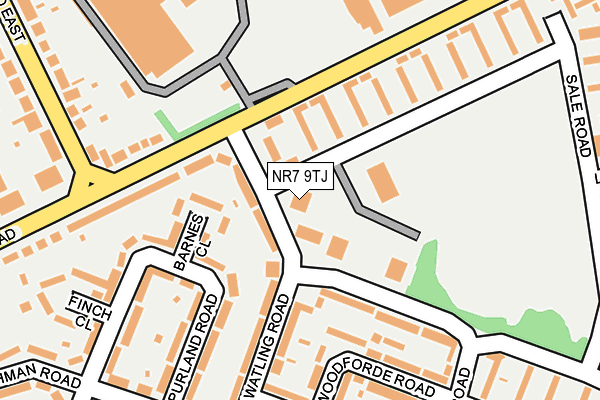 NR7 9TJ map - OS OpenMap – Local (Ordnance Survey)