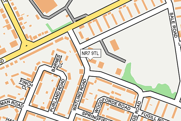 NR7 9TL map - OS OpenMap – Local (Ordnance Survey)