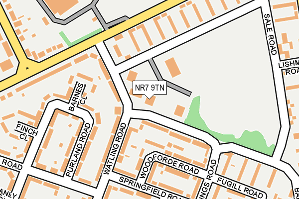 NR7 9TN map - OS OpenMap – Local (Ordnance Survey)