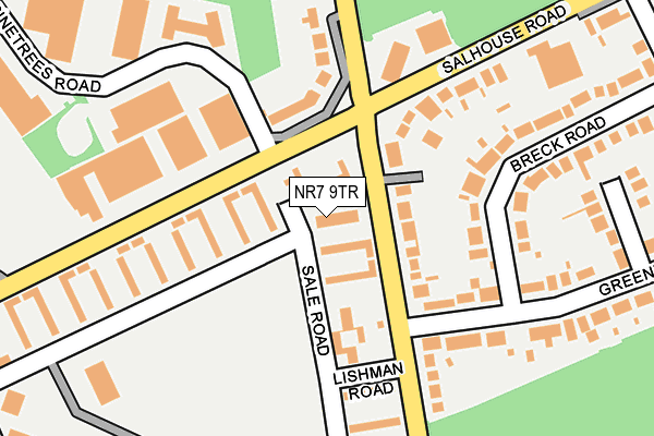NR7 9TR map - OS OpenMap – Local (Ordnance Survey)