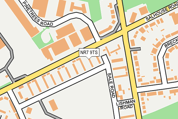 NR7 9TS map - OS OpenMap – Local (Ordnance Survey)
