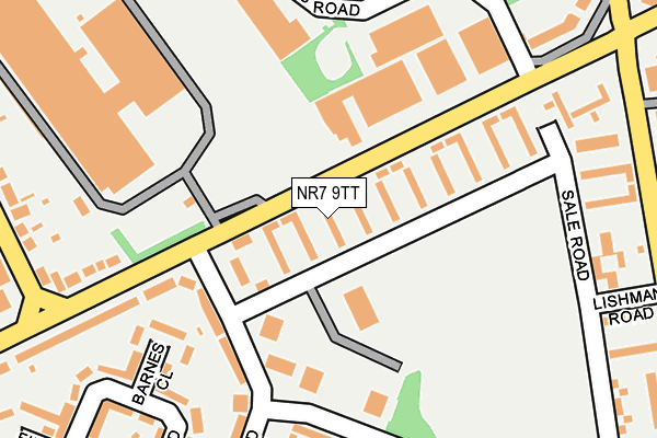 NR7 9TT map - OS OpenMap – Local (Ordnance Survey)