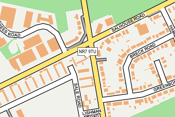 NR7 9TU map - OS OpenMap – Local (Ordnance Survey)