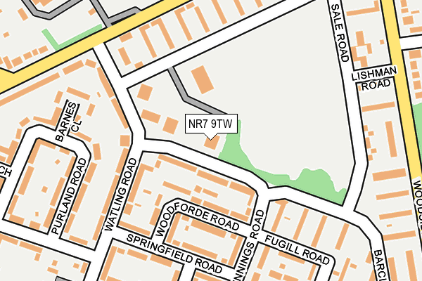 NR7 9TW map - OS OpenMap – Local (Ordnance Survey)