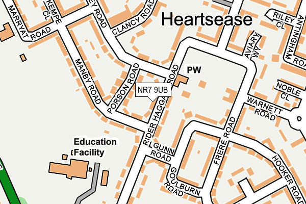 NR7 9UB map - OS OpenMap – Local (Ordnance Survey)