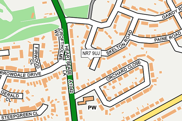 NR7 9UJ map - OS OpenMap – Local (Ordnance Survey)