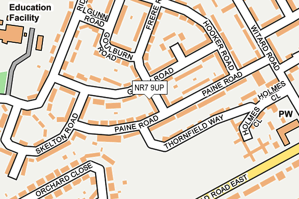 NR7 9UP map - OS OpenMap – Local (Ordnance Survey)