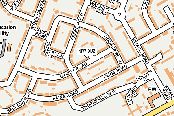 NR7 9UZ map - OS OpenMap – Local (Ordnance Survey)