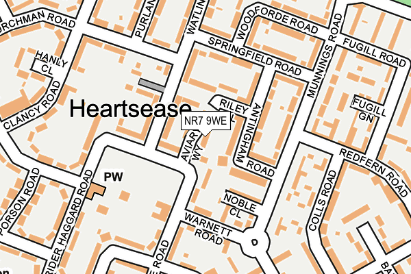 NR7 9WE map - OS OpenMap – Local (Ordnance Survey)