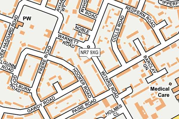 NR7 9XG map - OS OpenMap – Local (Ordnance Survey)