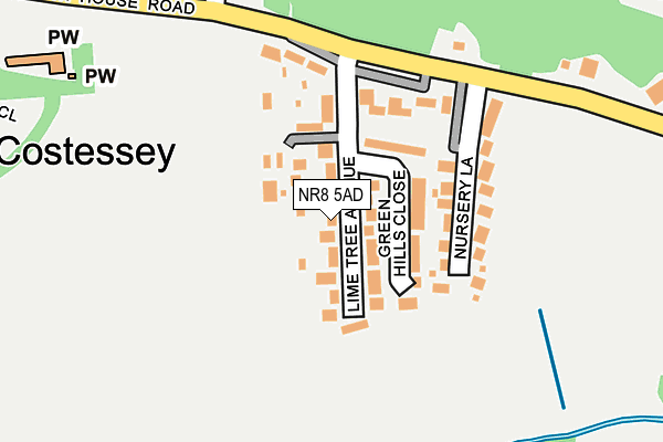 NR8 5AD map - OS OpenMap – Local (Ordnance Survey)