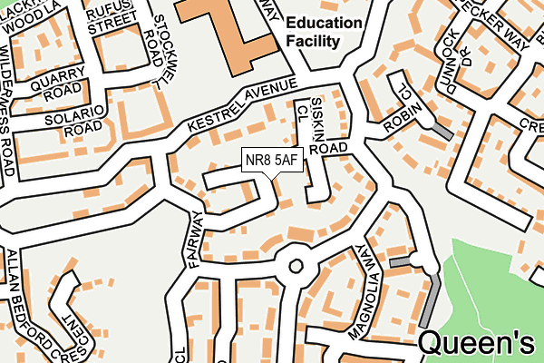 NR8 5AF map - OS OpenMap – Local (Ordnance Survey)