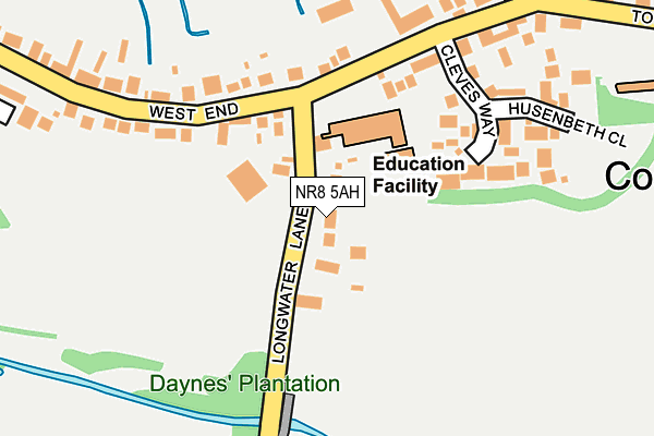 NR8 5AH map - OS OpenMap – Local (Ordnance Survey)