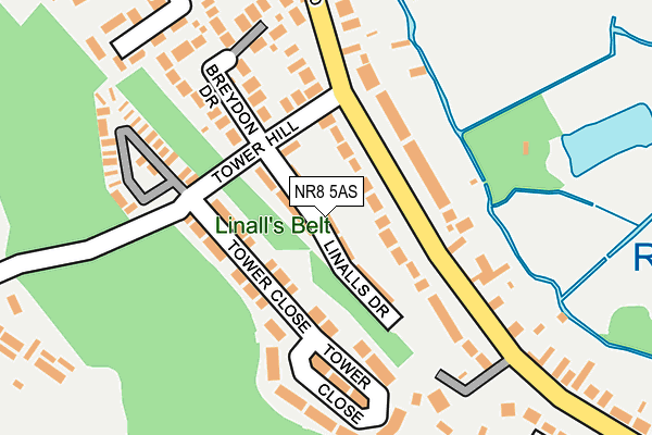 NR8 5AS map - OS OpenMap – Local (Ordnance Survey)