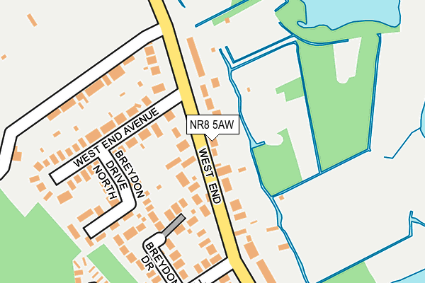 NR8 5AW map - OS OpenMap – Local (Ordnance Survey)