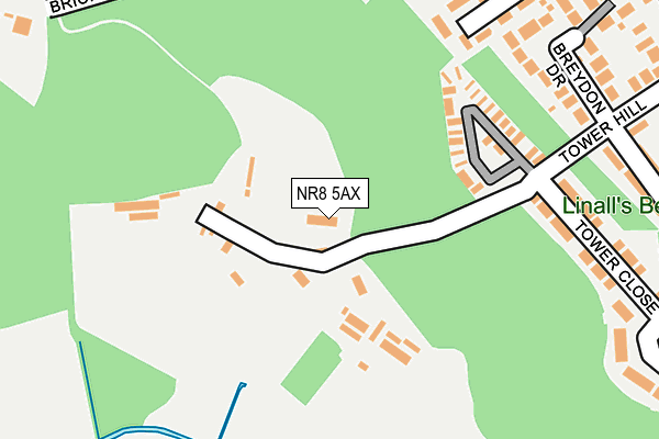 NR8 5AX map - OS OpenMap – Local (Ordnance Survey)