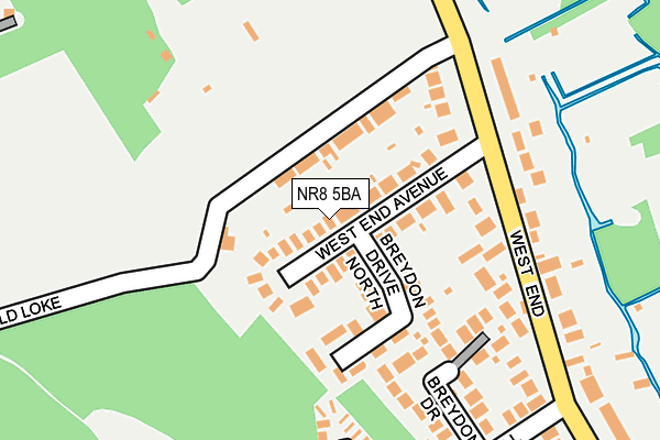 NR8 5BA map - OS OpenMap – Local (Ordnance Survey)