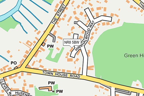 NR8 5BW map - OS OpenMap – Local (Ordnance Survey)