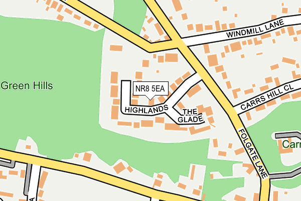 NR8 5EA map - OS OpenMap – Local (Ordnance Survey)