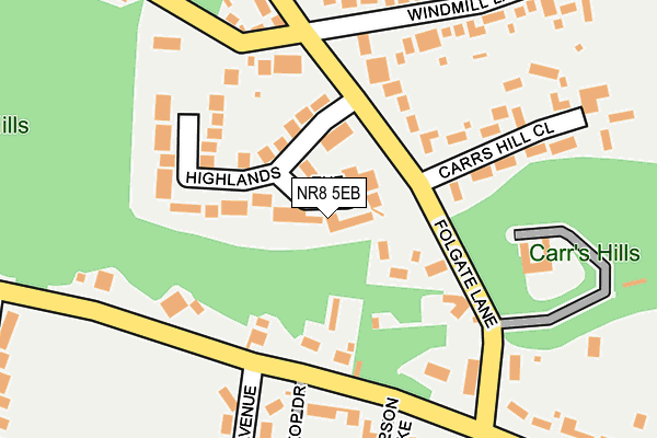 NR8 5EB map - OS OpenMap – Local (Ordnance Survey)