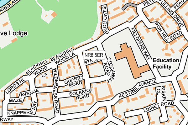 NR8 5ER map - OS OpenMap – Local (Ordnance Survey)