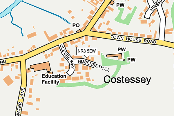 NR8 5EW map - OS OpenMap – Local (Ordnance Survey)