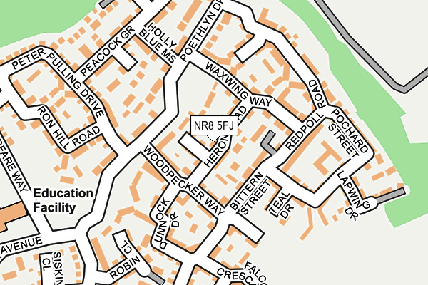 NR8 5FJ map - OS OpenMap – Local (Ordnance Survey)