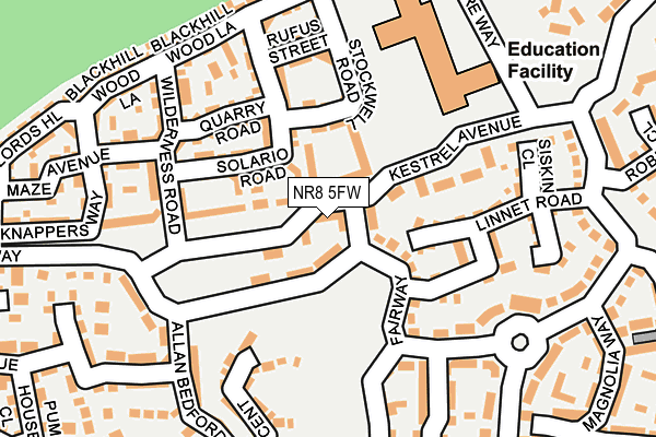 NR8 5FW map - OS OpenMap – Local (Ordnance Survey)