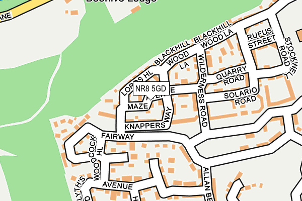NR8 5GD map - OS OpenMap – Local (Ordnance Survey)