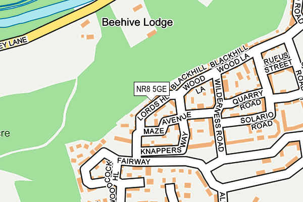 NR8 5GE map - OS OpenMap – Local (Ordnance Survey)