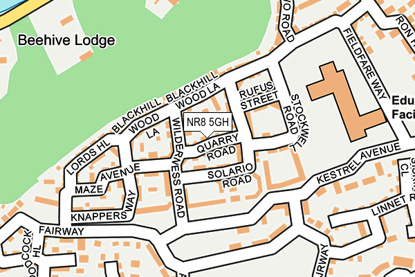 NR8 5GH map - OS OpenMap – Local (Ordnance Survey)
