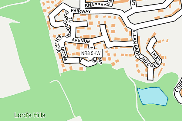 NR8 5HW map - OS OpenMap – Local (Ordnance Survey)