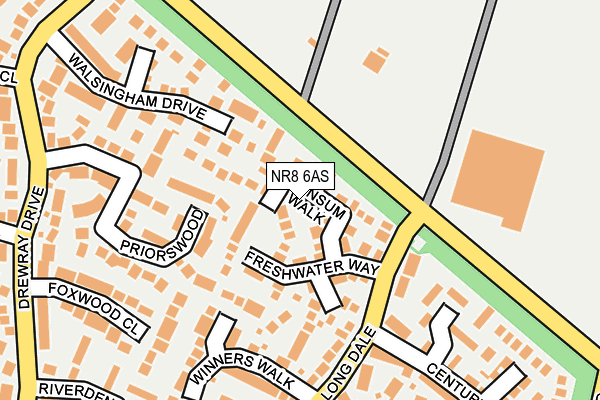 NR8 6AS map - OS OpenMap – Local (Ordnance Survey)