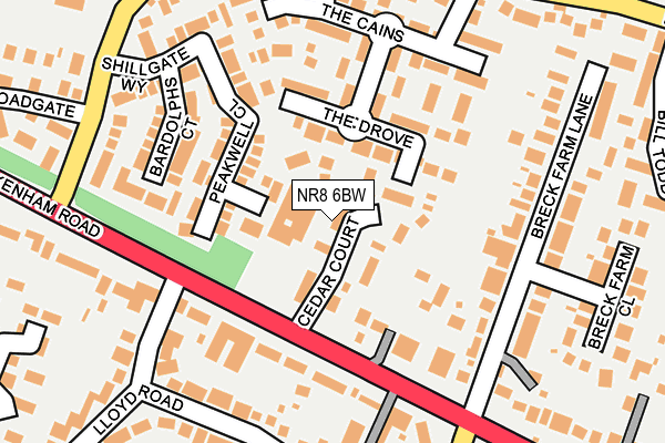 NR8 6BW map - OS OpenMap – Local (Ordnance Survey)