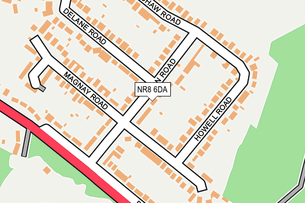 NR8 6DA map - OS OpenMap – Local (Ordnance Survey)