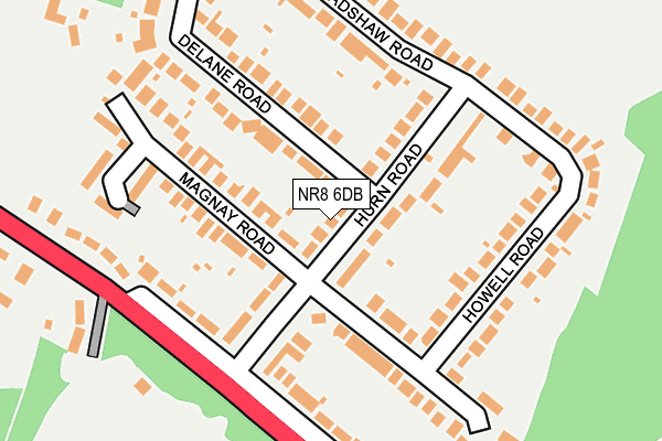 NR8 6DB map - OS OpenMap – Local (Ordnance Survey)