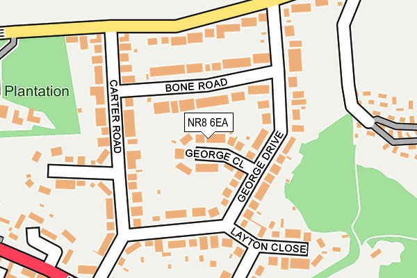 NR8 6EA map - OS OpenMap – Local (Ordnance Survey)