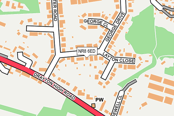 NR8 6ED map - OS OpenMap – Local (Ordnance Survey)