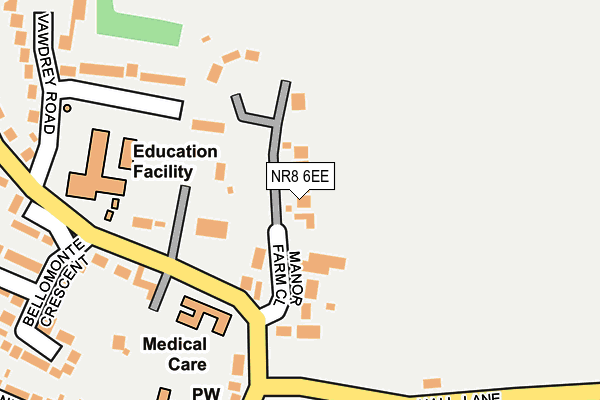 NR8 6EE map - OS OpenMap – Local (Ordnance Survey)
