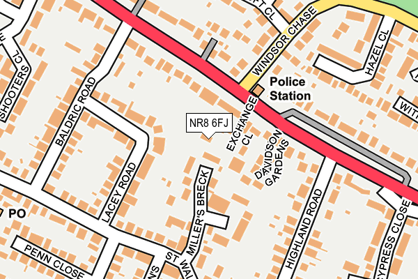 NR8 6FJ map - OS OpenMap – Local (Ordnance Survey)