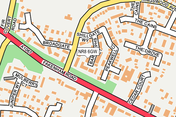 NR8 6GW map - OS OpenMap – Local (Ordnance Survey)